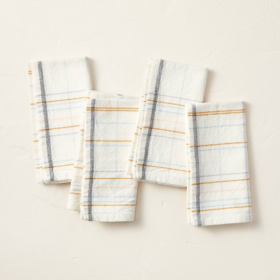 4pk Casual Plaid Cloth Napkin Set - Hearth & Hand™ with Magnolia