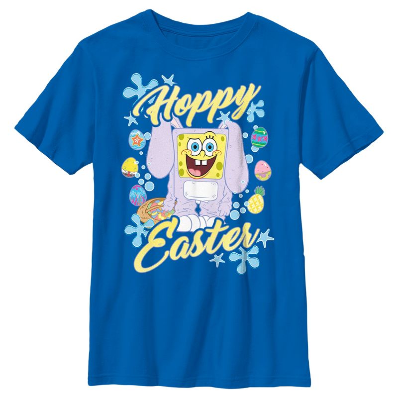 Boy's SpongeBob SquarePants Colorful Hoppy Easter T-Shirt, 1 of 6