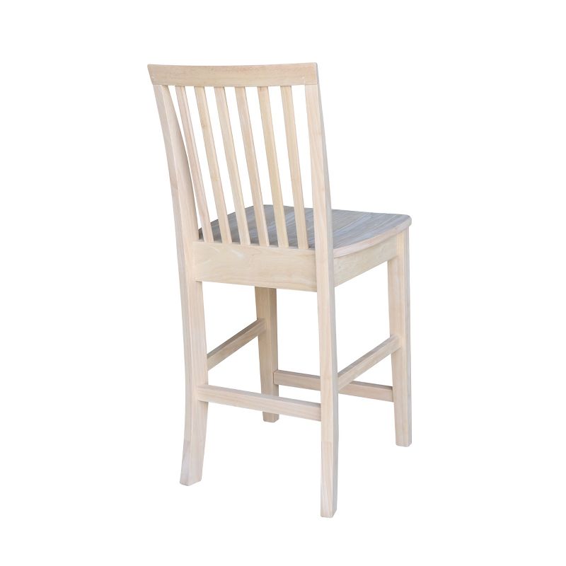 Mission Slat Back Counter Height Barstool Unfinished - International Concepts, 5 of 11