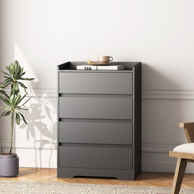 NicBex Modern 4-Drawer Tall Bedroom Dressers Without Handles,Chest of Drawers for Bedroom,Entryway,Wooden Dresser Chest