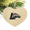 Longwood Secondary Logo Heart Love Wood Christmas Tree Holiday Ornament - 2 of 3