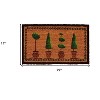 HomeRoots 17" X 29" Natural and Green Coir Topiary Outdoor Door Mat - 3 of 3
