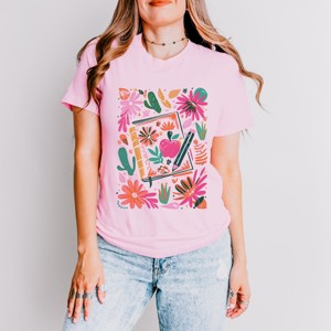 Simply Sage Market Boho Teacher Book Floral Short Sleeve Tee - 1 of 4