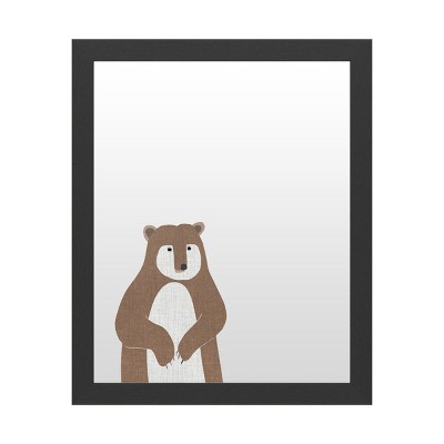 Trademark Fine Art Dry Erase Marker Board with Printed Artwork - Annie Bailey Art 'Brown Bear Linen' White Board