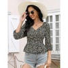 WhizMax 2024 Womens Summer Tops Floral Pleated Flowy V Neck Sleeveless Camisole Tank Top - 3 of 4