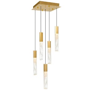 CWI Lighting Greta Integrated LED Brass Mini Pendant - 1 of 3