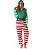 #followme Womens One Piece Christmas Themed Adult Bodysuit Microfleece Hoody Winter Pajamas - 2 of 4