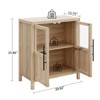 29" Large Buffet Sideboard Cabinet with 2 Glass Doors and Shelves - 4 of 4