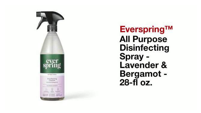 Lavender &#38; Bergamot All Purpose Disinfecting Spray - 28 fl oz - Everspring&#8482;, 2 of 7, play video