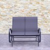 Courtyard Casual Santa Fe Alum Sling Loveseat Glider - 2 of 4