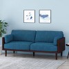 Sofia Mid-Century Modern Upholstered 3 Seater Sofa - Christopher Knight Home - 2 of 4