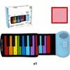 Key Electronic Piano with Roll - Up Design, 8 Tones, Recording, 6 Demo Songs, Built - in Speaker, Toy Rainbow Color - 2 of 4