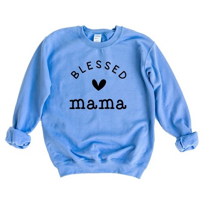Simply Sage Market Women's Graphic Sweatshirt Blessed Mama Heart