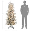TopComfy Christmas Tree Stand 6FT Prelit Snow Flocked Tree with Auto Open Design for Holiday Decor, Green, 34.8"*34.8"*70.8" - 3 of 4