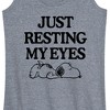 Women's - Peanuts - Resting My Eyes Snoopy Graphic Racerback Tank - 2 of 4