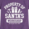 Girls' - Instant Message - Property Of Santas Workshop Christmas Fitted Short Sleeve Graphic T-Shirt - 2 of 4