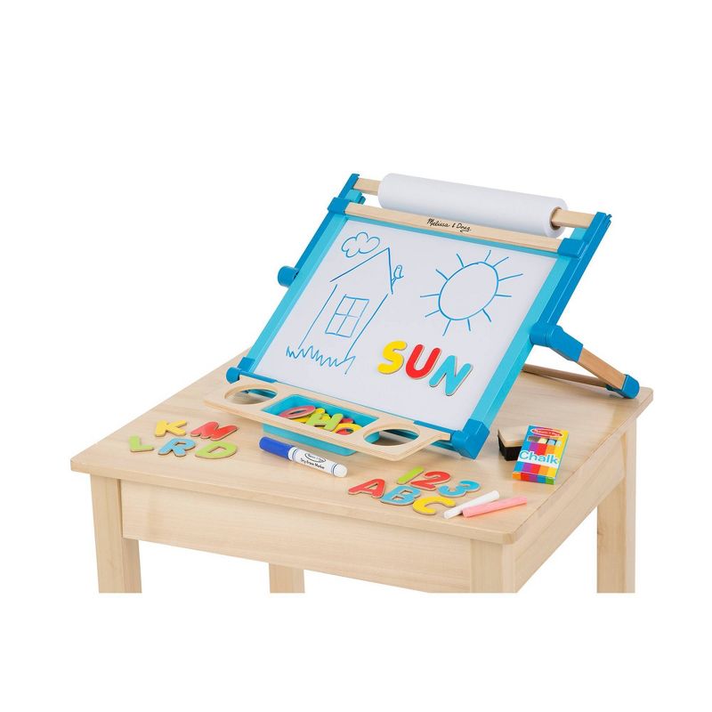 Melissa &#38; Doug Double-Sided Magnetic Tabletop Art Easel - Dry-Erase Board and Chalkboard, 5 of 13