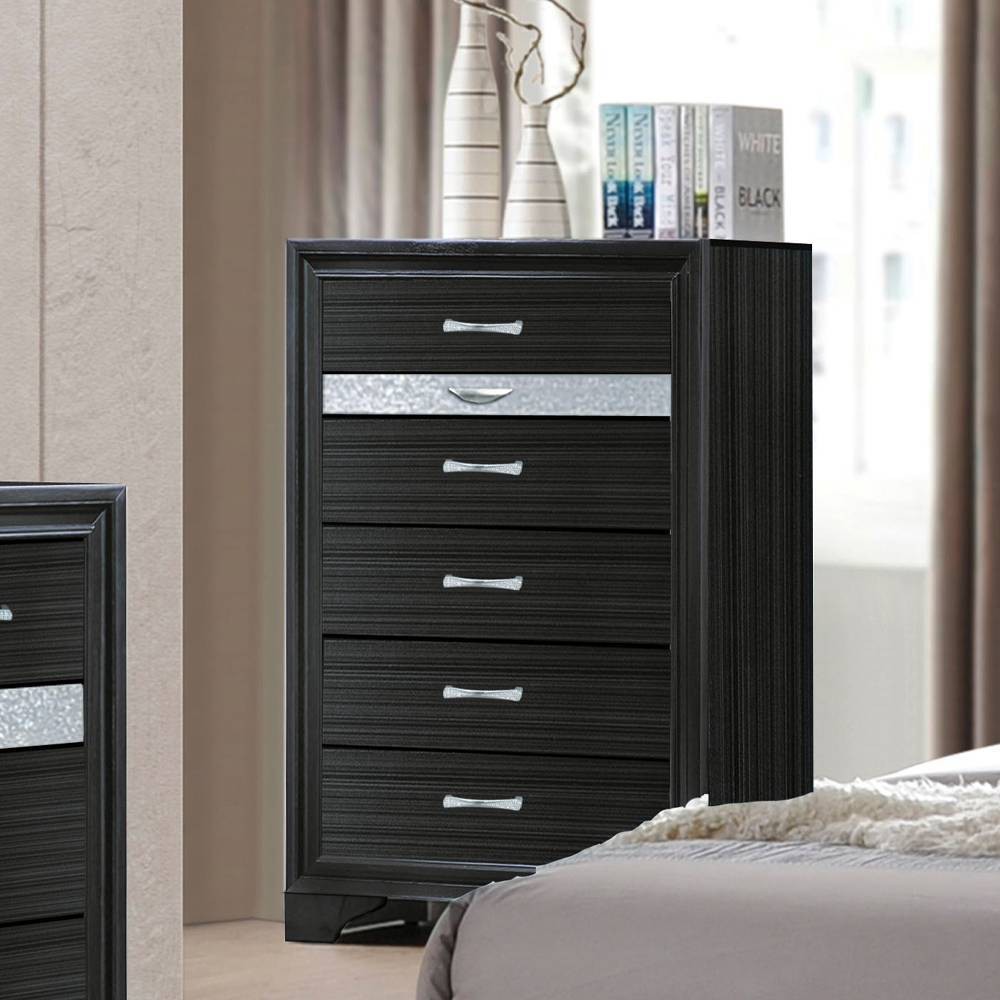 Photos - Dresser / Chests of Drawers 34" Naima Chest Black - Acme Furniture