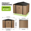 8x6 FT Outdoor Storage Shed, Large Metal Tool Shed with Sliding Door & Air Vent, Lockable Utility Tool Shed Storage House for Garden Patio Backyard - 2 of 4