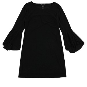 I.N.C International Concepts Womens Bell Sleeve A-line Dress, Black, X-Large - 1 of 1