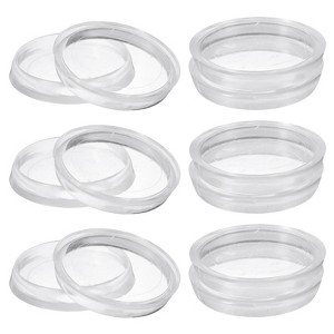 Unique Bargains Plastic Wear Resistant Round Floors Furniture Caster Cups - 1 of 4
