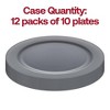 Smarty Had A Party 7.5" Matte Steel Gray Plastic Salad Plates - 120 pcs - 4 of 4