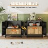 ZACHVO 33-Inch H 2 Doors Black Metal Sideboard Cabinet with Adjustable Shelf,for Kitchen, Living Room, or Office - 4 of 4