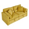 Modern Minimalist Cream Two-Seater Sofa - 4 of 4