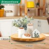 LunaLulinlk Wodden Lazy Susan storage box, 11.2-inch wooden lazy Susan cabinet, dining table, storage room, countertop, cabinet - 2 of 4