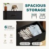 Bestier Dresser for Bedroom with 6 Drawers, Dresser for Closet, Living Room, Nursery, Chest of Drawers with Sturdy Steel Frame, Wood Top - 3 of 4