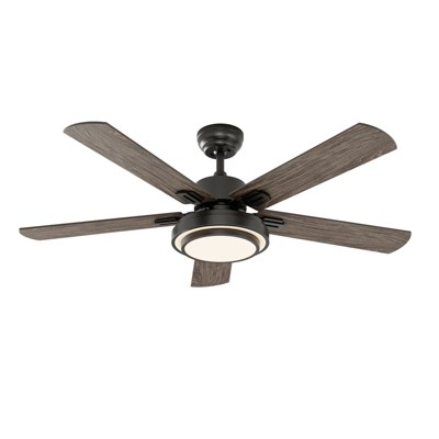 warmiplanet 52" Ceiling Fan with Lights Remote Control, Brushed Nickel ,DC Motor,5 Blades