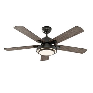 warmiplanet 52" Ceiling Fan with Lights Remote Control, Brushed Nickel ,DC Motor,5 Blades - 1 of 4