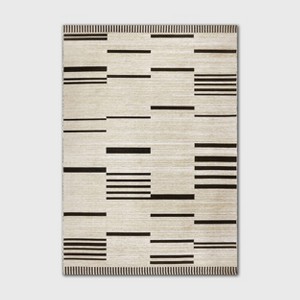7' x 10' Outdoor Rug Multitier Bars Gray/Cream - Threshold™ - 1 of 4