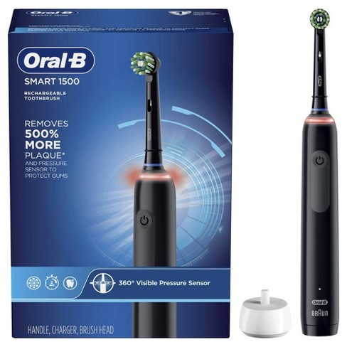 Geboorte geven Uitscheiden Terzijde Oral-b Smart 1500 Electric Rechargeable Toothbrush - Black : Target