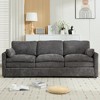 89" Chenille Curved-Arm 3-Seater Sofa with Double-Layered Cushions, Detachable Lumbar Pillow, and Elegant Stitching - 2 of 4
