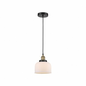 Bell - 1 Light Cord Hung Mini Pendant In Modern Style-9.5 Inches Tall and 8 Inches Wide - 1 of 1
