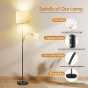 iMountek"Modern Mother Daughter Floor Lamp with Linen Shade, 3200K Brightness & 360° Adjustable Reading Light"Grey - 4 of 4