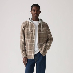 Levi's® Men's Worker Standard Fit Long Sleeve Hooded Button-Down Shirt - Claude Plaid - 1 of 2