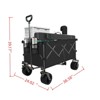 VisioGear Collapsible Wagon, Wagon Stroller, Foldable Wagon for Camping, and Garden Use, Black, 38.58"*24.02"*39.17" - 3 of 4