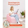 VEVOR Bean Bag Chair, 3 feet Round Bean Bag Chair with Removable and Washable Cover, 25D Memory Foam Filled with Soft and Smooth Dutch Velvet, Pink - 4 of 4