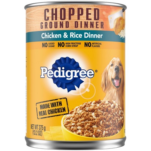 Pedigree Chicken And Rice Flavor Dinner Chopped Ground Wet Dog Food 13.2oz Target