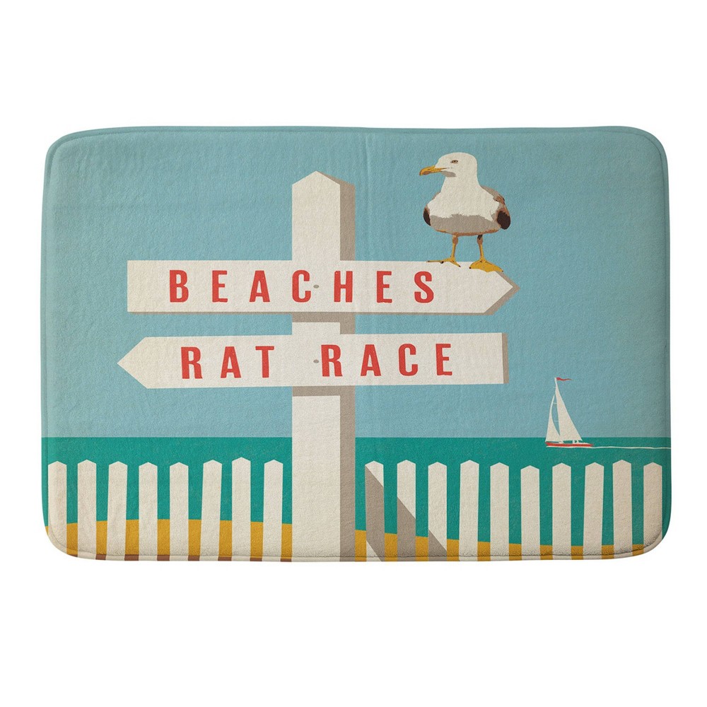 Photos - Bath Mat Deny Designs Anderson Design Group Sign Post Memory Foam Bath Rug: Woven Polyester, Machine Washable, 1'9"x2'10"