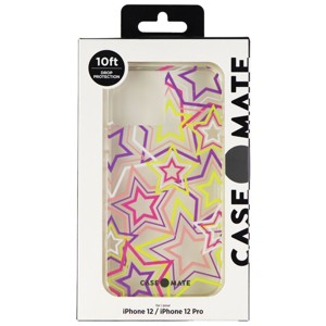 Case-Mate Hardshell Case for Apple iPhone 12 / iPhone 12 Pro - Neon Stars/Clear - 1 of 1