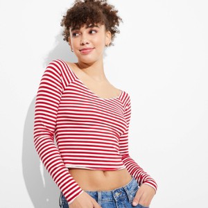 Women's Long Sleeve V-Neck T-Shirt - Wild Fable™ - 1 of 4