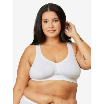 Leading Lady The Lillian - Back Smoothing Seamless Support Bra In White,  Size: 44a : Target