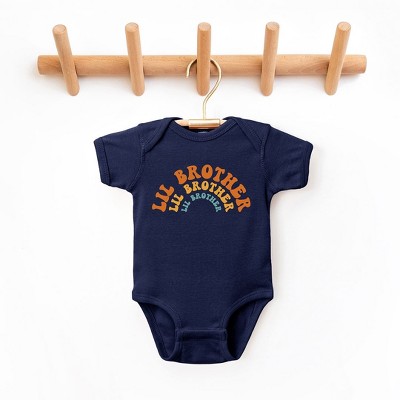 The Juniper Shop Lil Brother Stacked Curved Baby Bodysuit