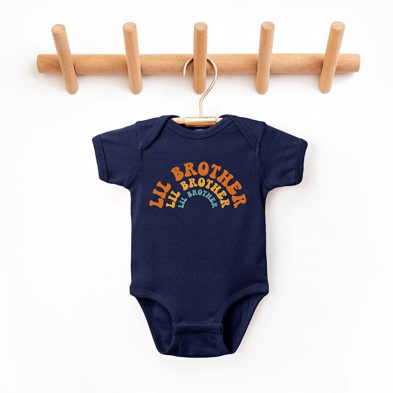 The Juniper Shop Lil Brother Stacked Curved Baby Bodysuit, 1 of 3