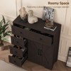Storage Cabinet with 2 Doors and 4 Drawers, Kitchen Pantry, Floor Cupboard - 4 of 4