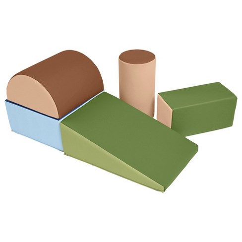Ecr4kids Softzone Climb And Crawl Playset Earthtone 5 piece Target