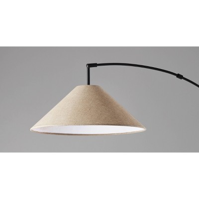 Braxton Modern Arc Adjustable Floor Lamp in Dark Bronze